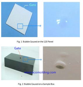 Plastic injection molding defects bubbles' cause and slotion