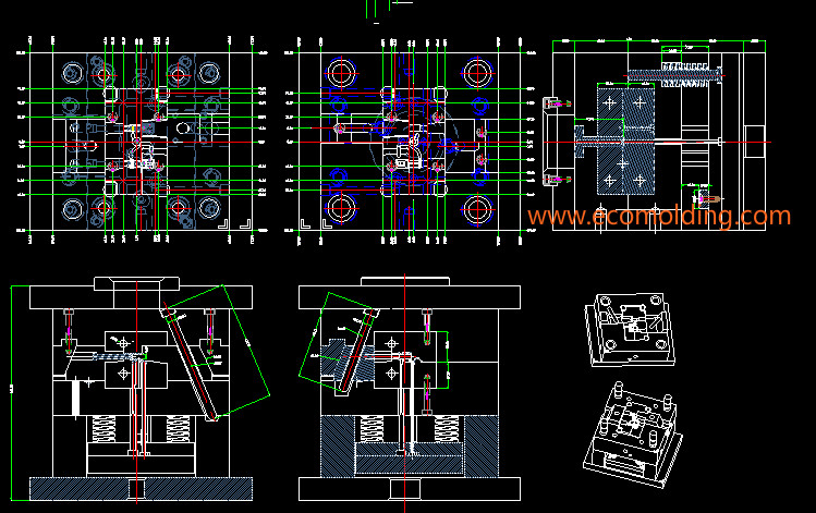 Injection mold layout design